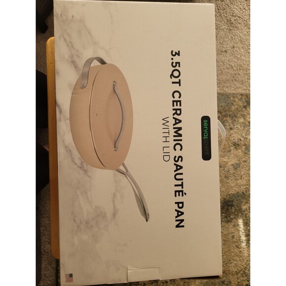 Servappetit | Kitchen | Servappetit 35 Quart Ceramic Saute Pan With Lid ...